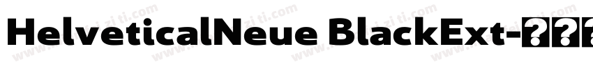 HelveticalNeue BlackExt字体转换